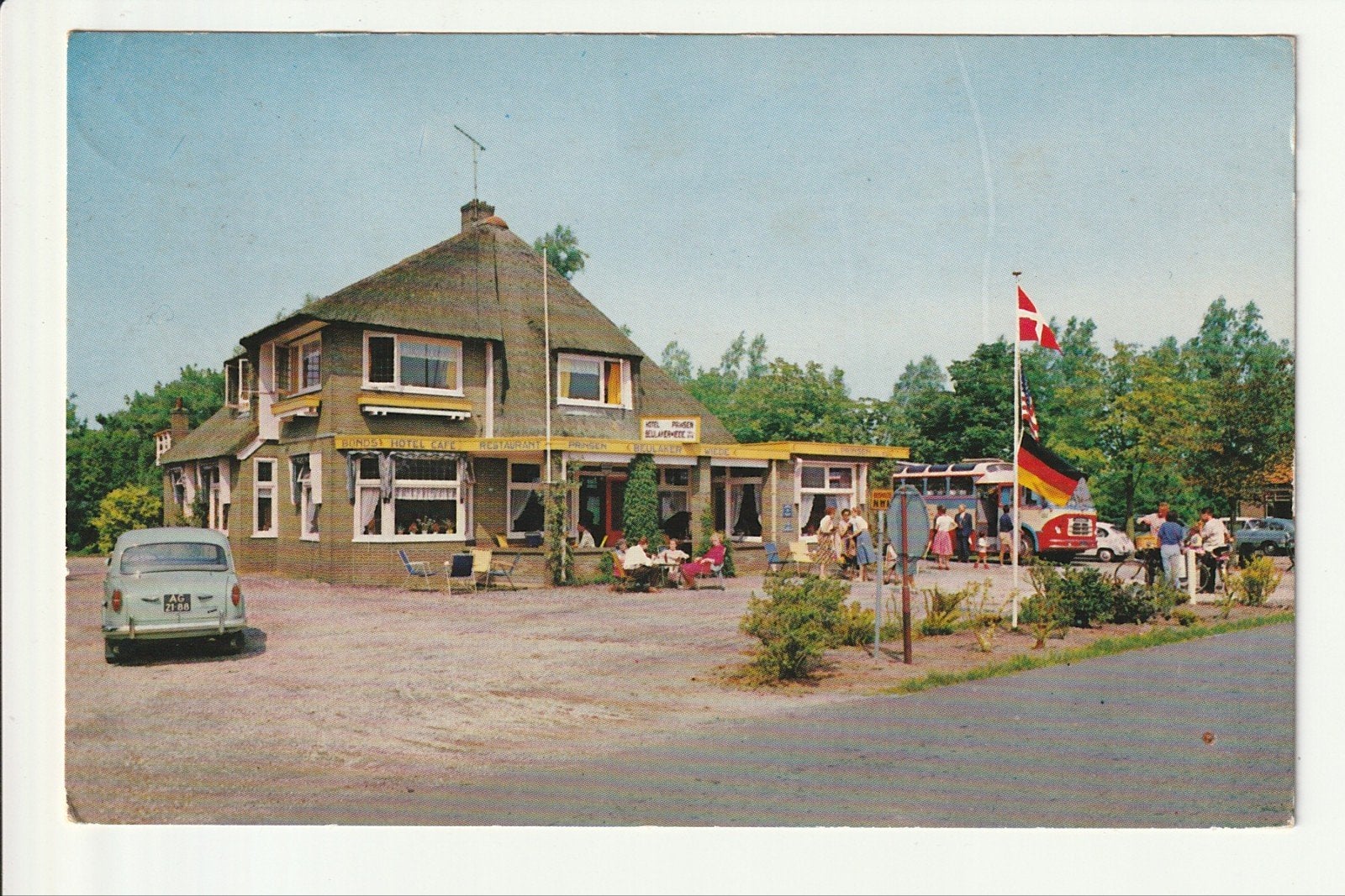 GIETHOORN. BONDSHOTEL CAFE RESTAURANT BEULAKKERWIEDE REISBUS, Ophalen of Verzenden, 1960 tot 1980, Gelopen, Overijssel