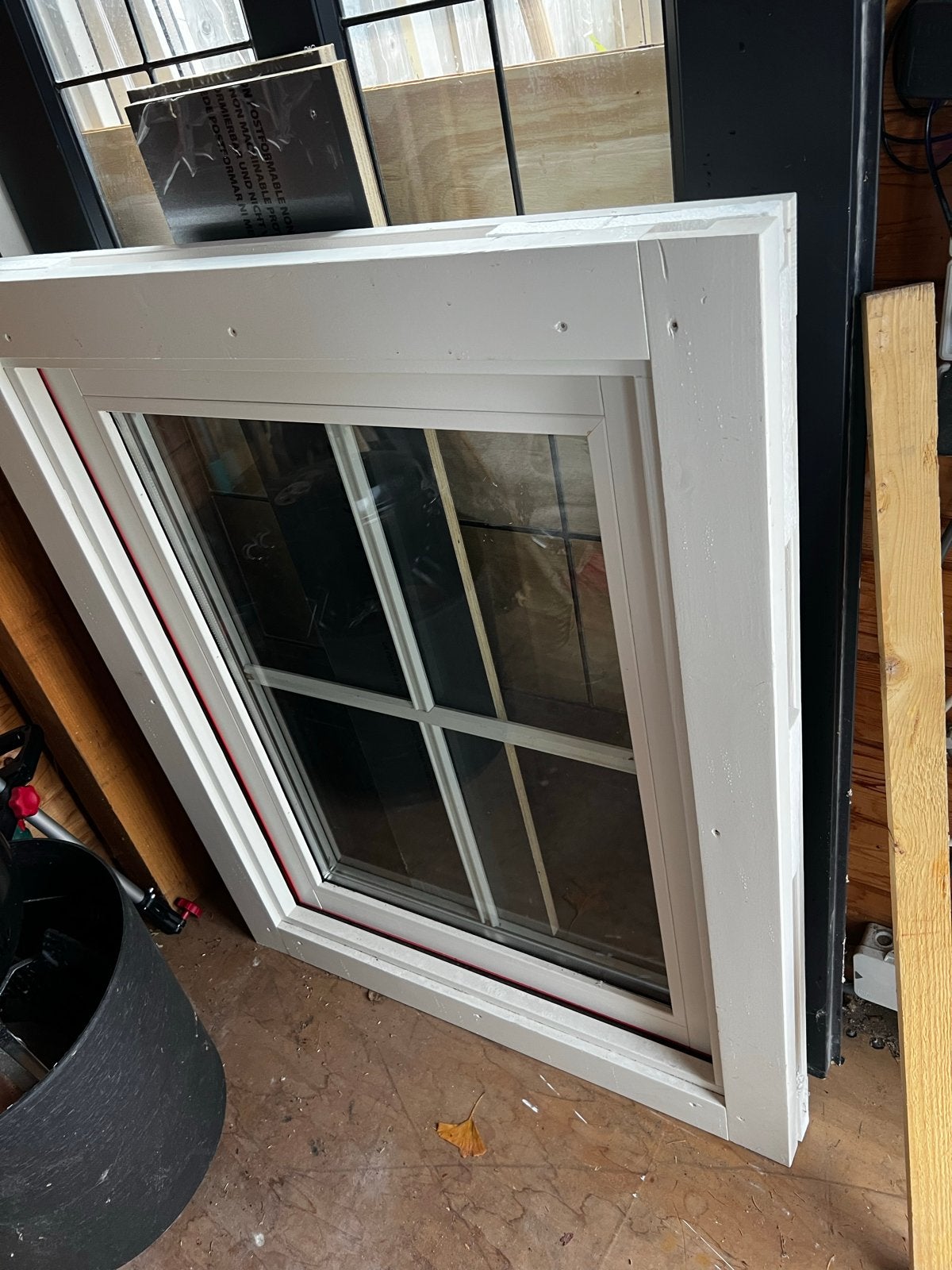 Nieuw uitzettaam  met kozijn en HR++ glas, Gevelraam of Ruit, 80 tot 120 cm, Nieuw, Ophalen of Verzenden