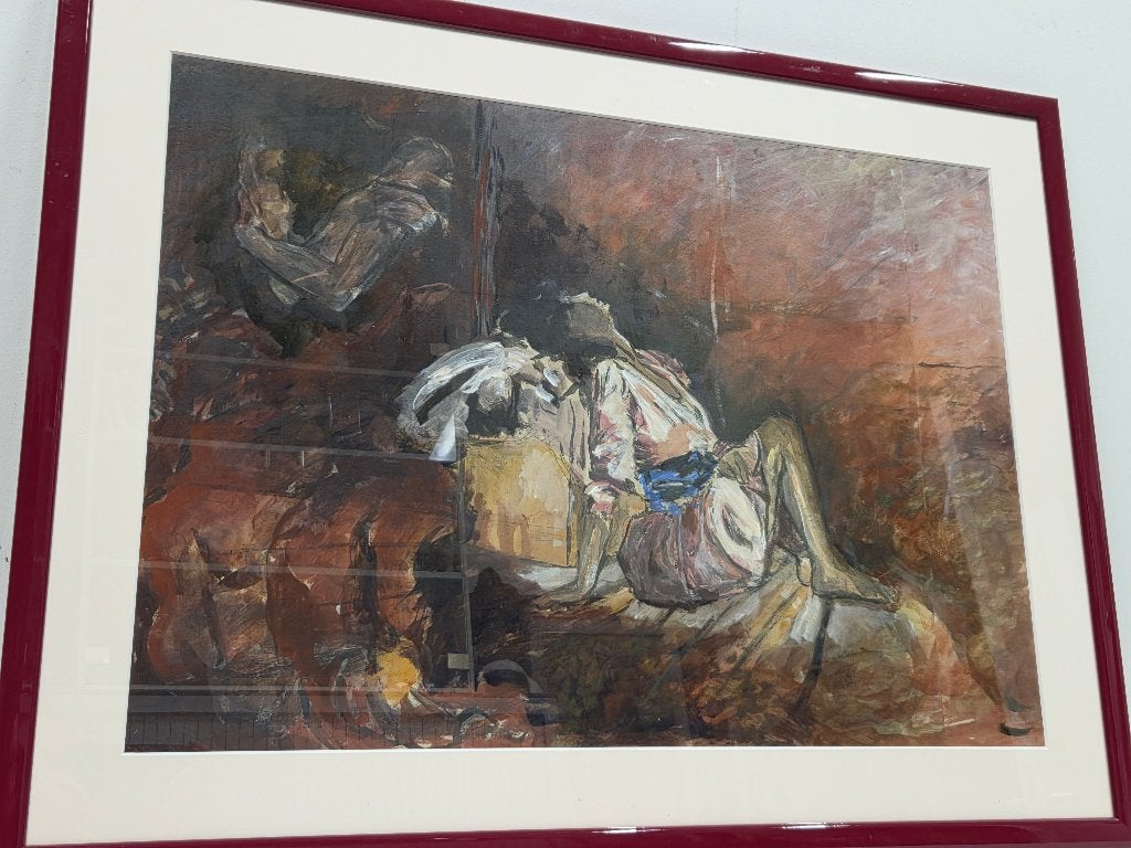 Dame in interieur - Oosters tafereel, Portret of Personen, Ophalen of Verzenden, Olieverf, Ingelijst