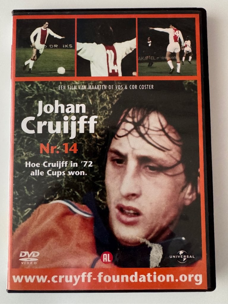 DVD Johan Cruijff  Nr 14, Alle leeftijden, Ophalen of Verzenden, Gebruikt