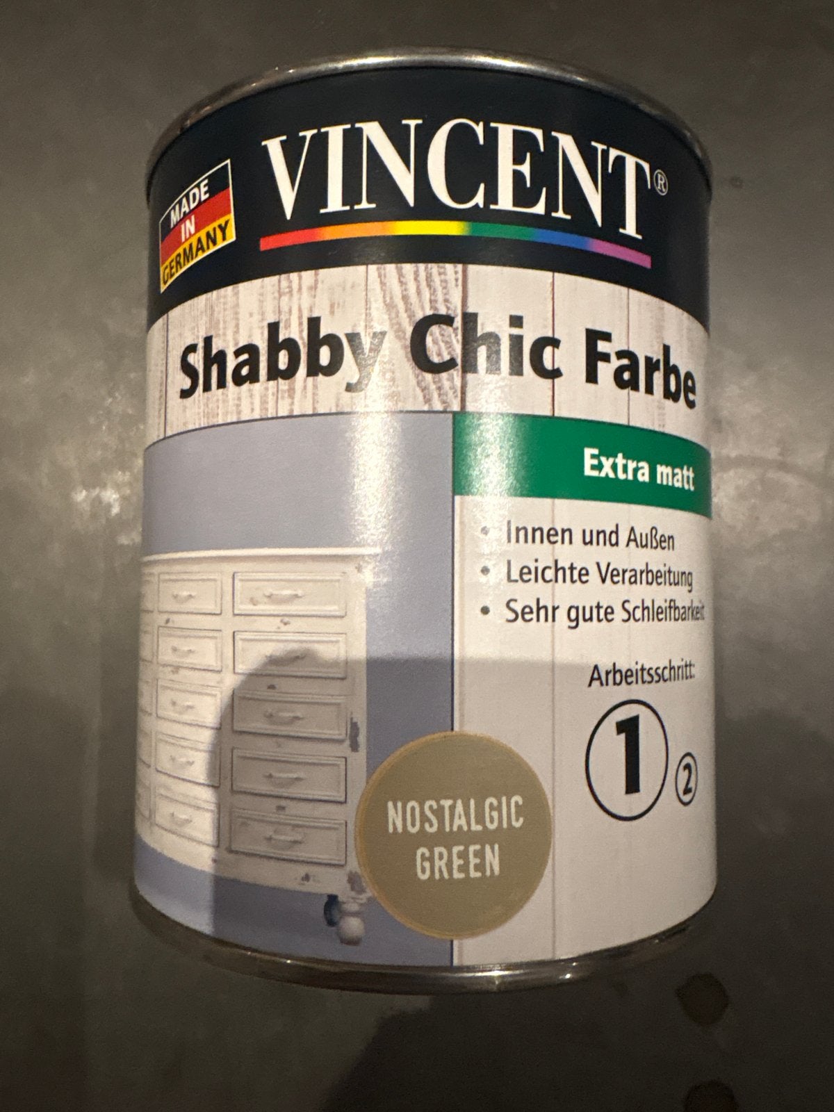 Vincent Shabby Chic Verf - 3x Nostalgic Green, Nieuw, Ophalen of Verzenden, Verf, Minder dan 5 liter