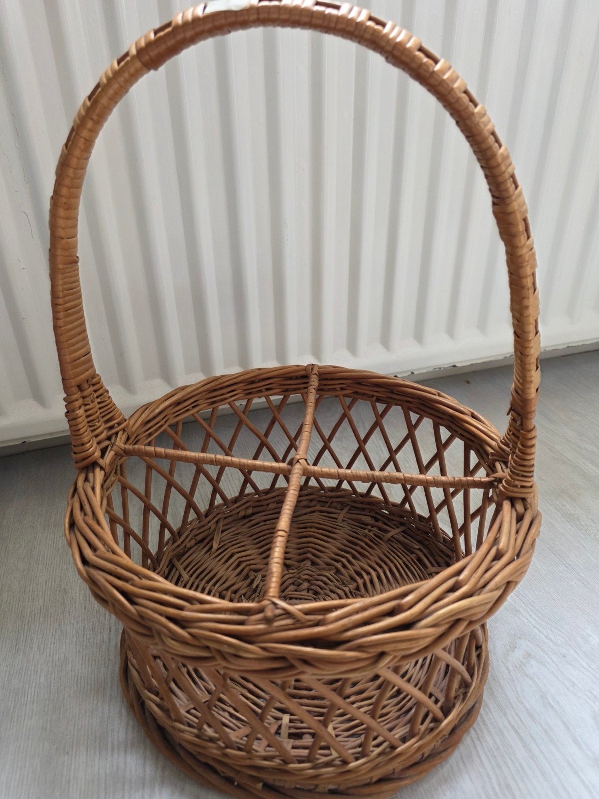 Vintage Rieten flessenhouder voor 4 flessen Retro, Ophalen of Verzenden, Huis en Inrichting