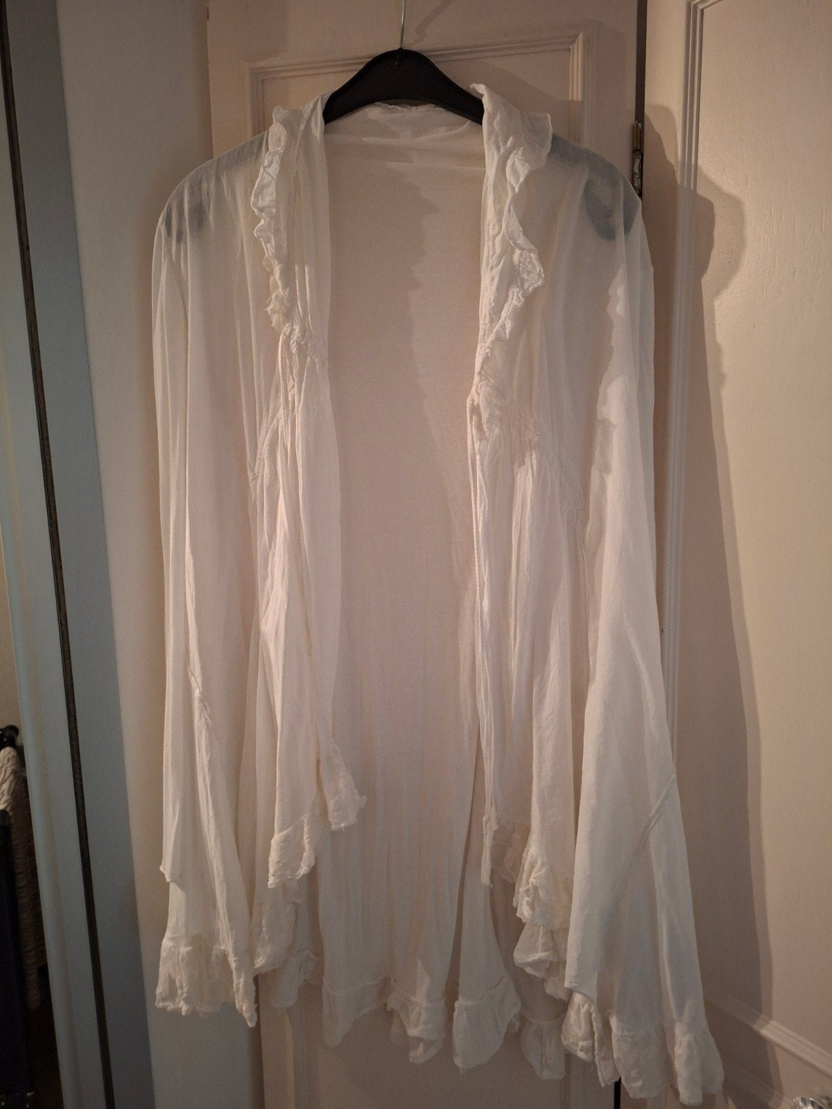 Lang vest Ibiza look, Ophalen of Verzenden, Zo goed als nieuw, Maat 38/40 (M), Wit