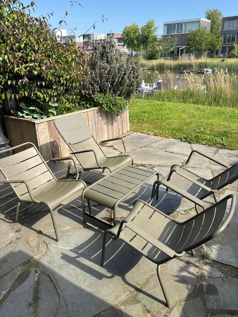 Fermob Luxembourg Tuinset, Tuin en Terras, Ophalen, 5 zitplaatsen, Gebruikt, Aluminium