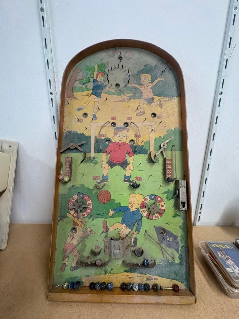 Vintage Flipperkast Spel - Jaren '50 Voetbal Thema, Ophalen of Verzenden, Gebruikt, Jongen of Meisje