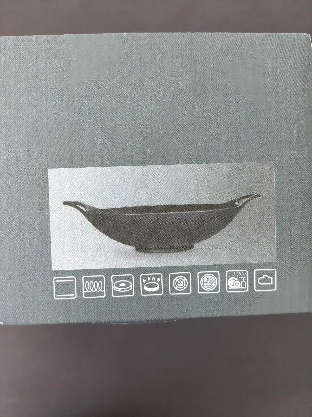 Cuisinox Gietijzeren Wok - 34 cm, Ophalen, Overige typen, Nieuw, Zwart