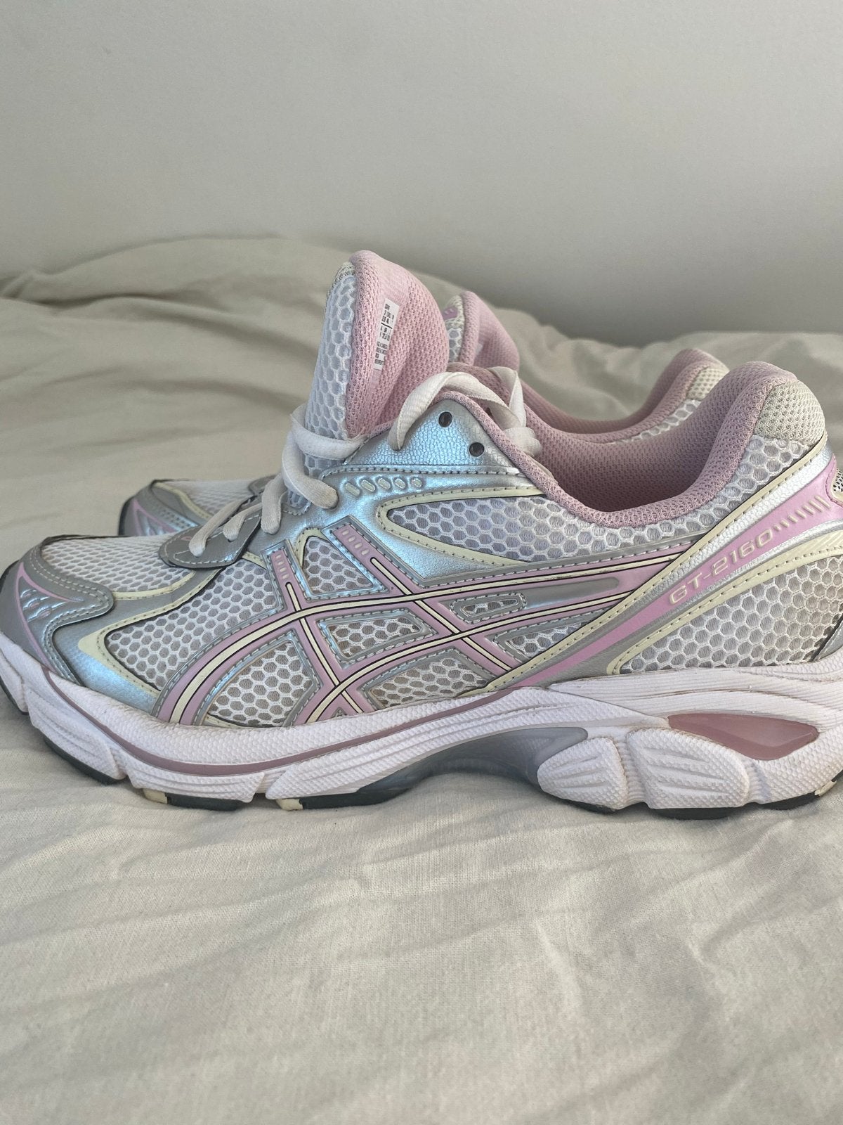 Asics GT-2160 Sneakers - Roze/Wit/Zilver - Maat 40, Ophalen of Verzenden, Roze, Sneakers of Gympen, Zo goed als nieuw