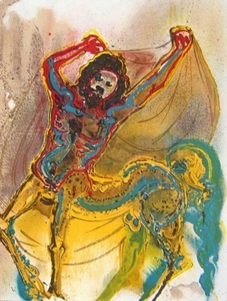 Salvador Dalí(1904) Lithografie" Centaure de Crete " Ges Gen, Antiek en Kunst, Kunst | Litho's en Zeefdrukken, Lithografie, Gelimiteerde oplage