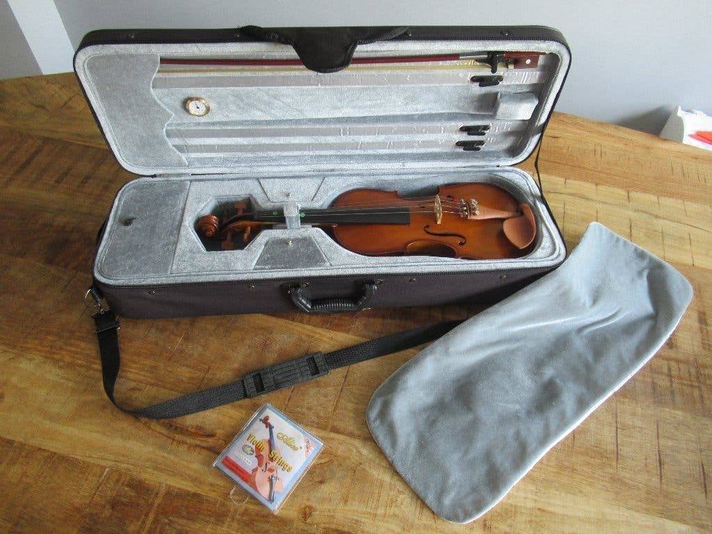 Viool Rösler Rs3A 3/4 Keman in koffer, Gebruikt, 3/4-viool, Viool, Ophalen of Verzenden