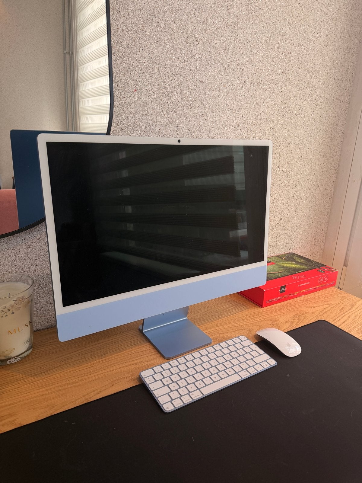 APPLE iMac 24-inch Blauw (M4) 256GB 10core CPU, Computers en Software, Apple Desktops, IMac, Ophalen of Verzenden, Zo goed als nieuw