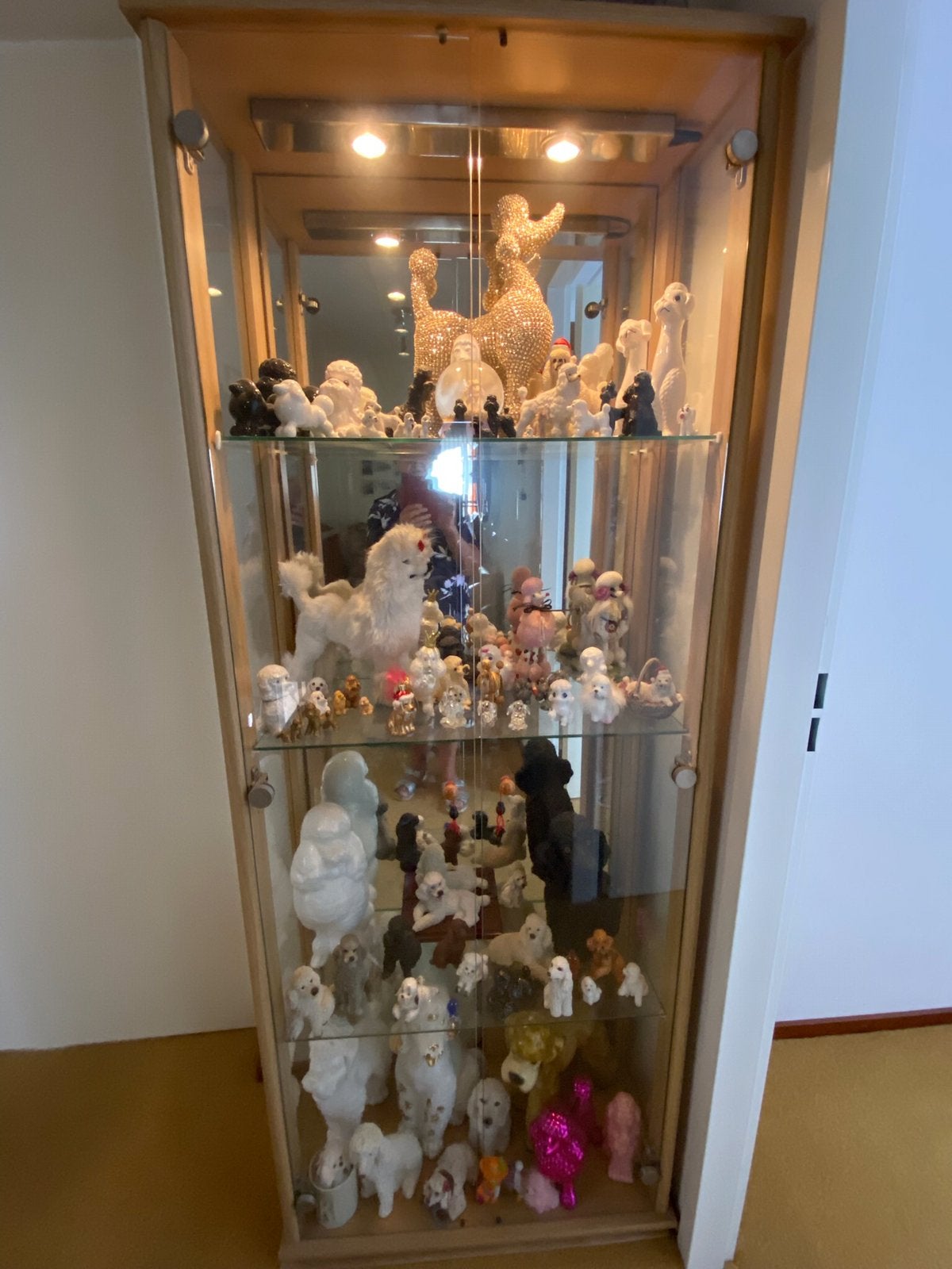Vitrine kast met verlichting, Huis en Inrichting, Kasten | Vitrinekasten, Ophalen, Gebruikt, 100 tot 150 cm, 50 tot 100 cm