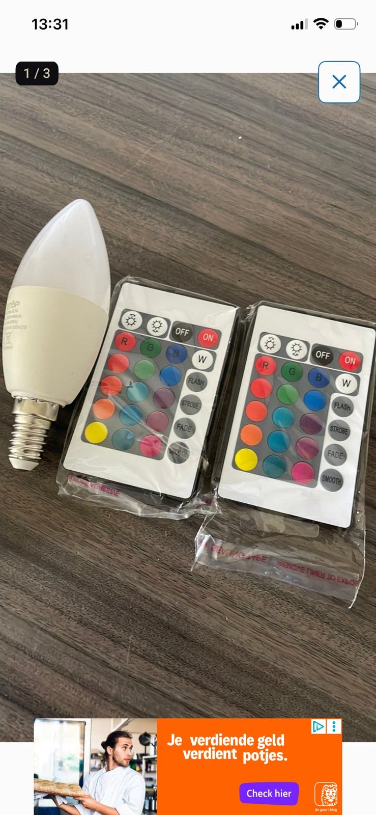 8 stuks met afstandsbediening 10 stuks 40 watt d bosch, Huis en Inrichting, Ophalen, Nieuw, Led-lamp