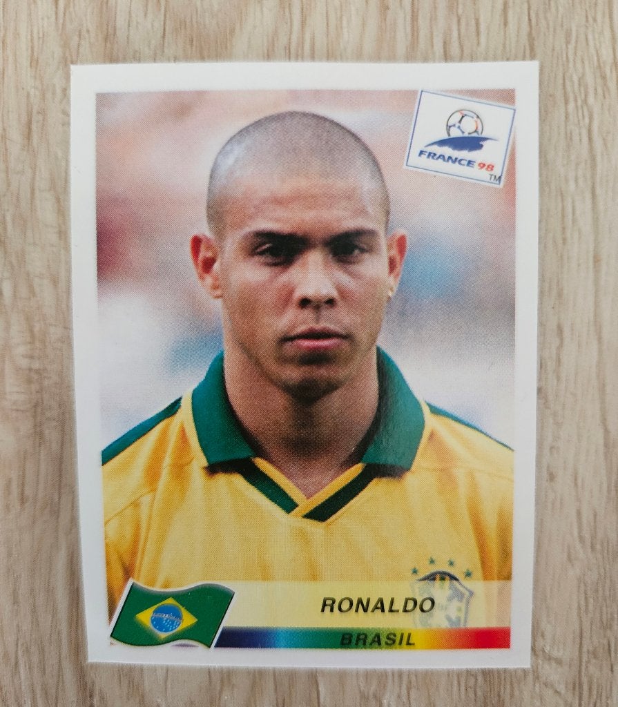 Ronaldo Panini WK 1998, Ophalen of Verzenden, Zo goed als nieuw, Buitenlandse clubs, Poster, Plaatje of Sticker