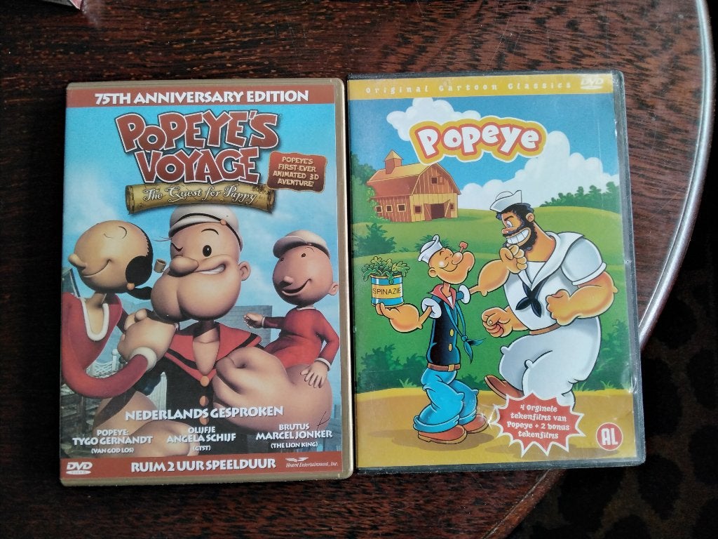 Popeye 2 dvds, origineel, Avontuur, Alle leeftijden, Ophalen of Verzenden, Zo goed als nieuw
