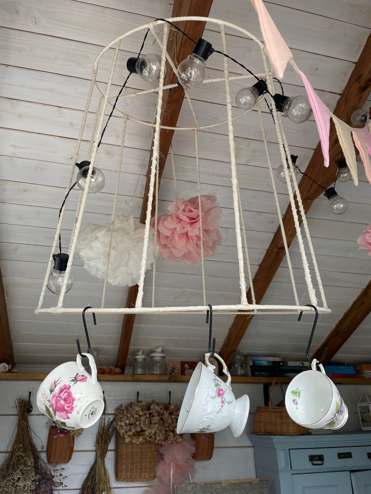 Vintage draad lampenkap - perfect voor feest decoratie, Ophalen, Zo goed als nieuw