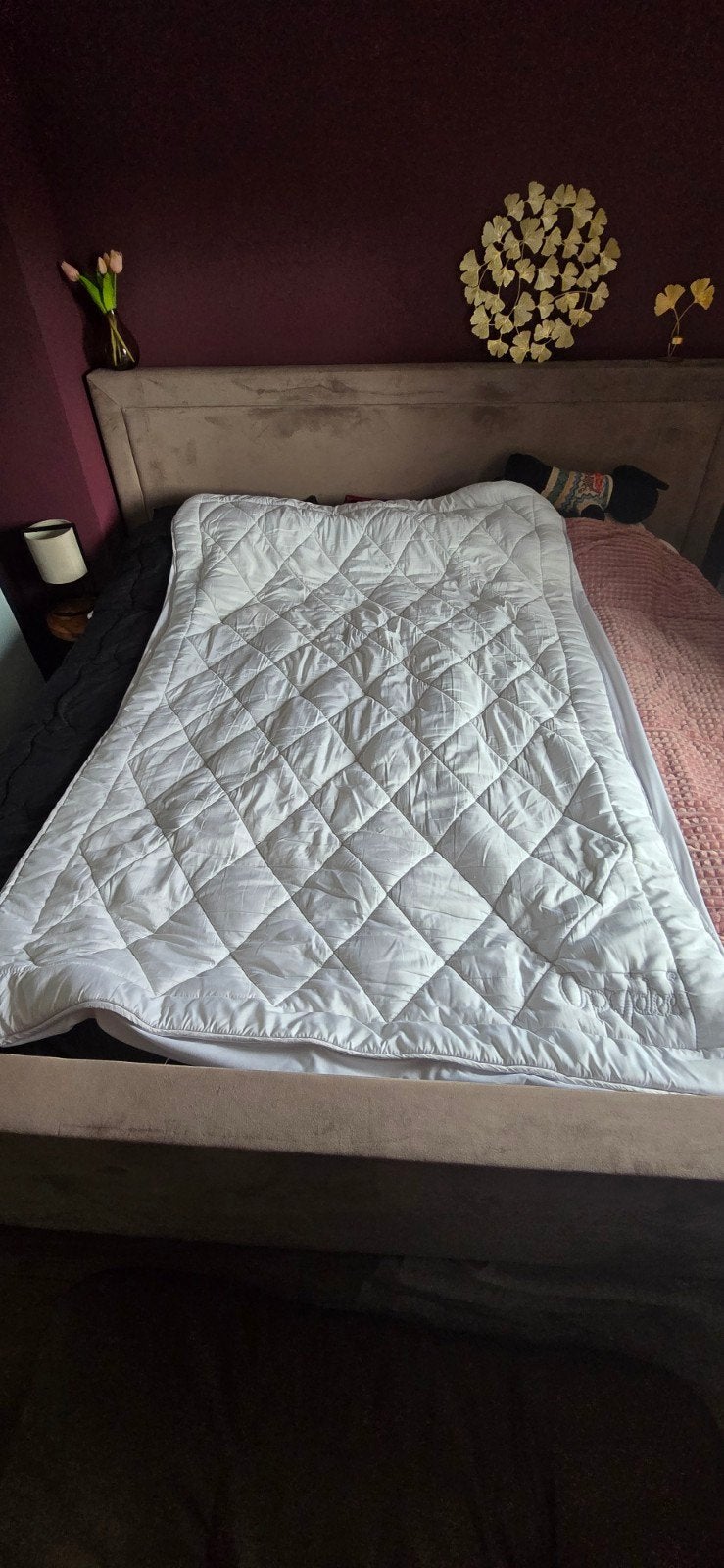 Optidee softtop matras oplegger 140x200 topper, Ophalen of Verzenden, Gebruikt, Tweepersoons, Wit
