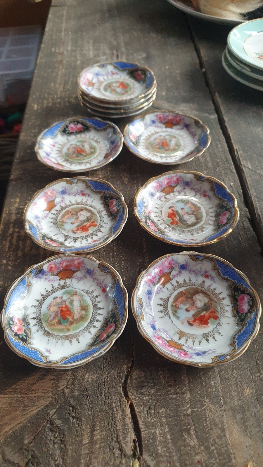 10 Antieke Petit Four schaaltjes van Erdmann Schlegelmilch, Ophalen of Verzenden