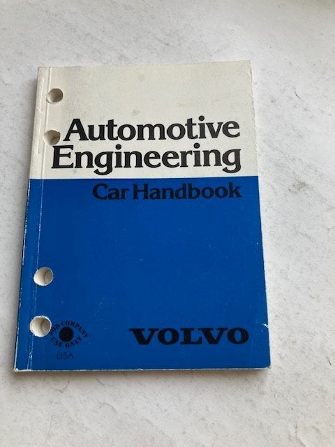 Volvo  Automotive  Engineering  Car  Handbook 1977    Engels, Ophalen of Verzenden