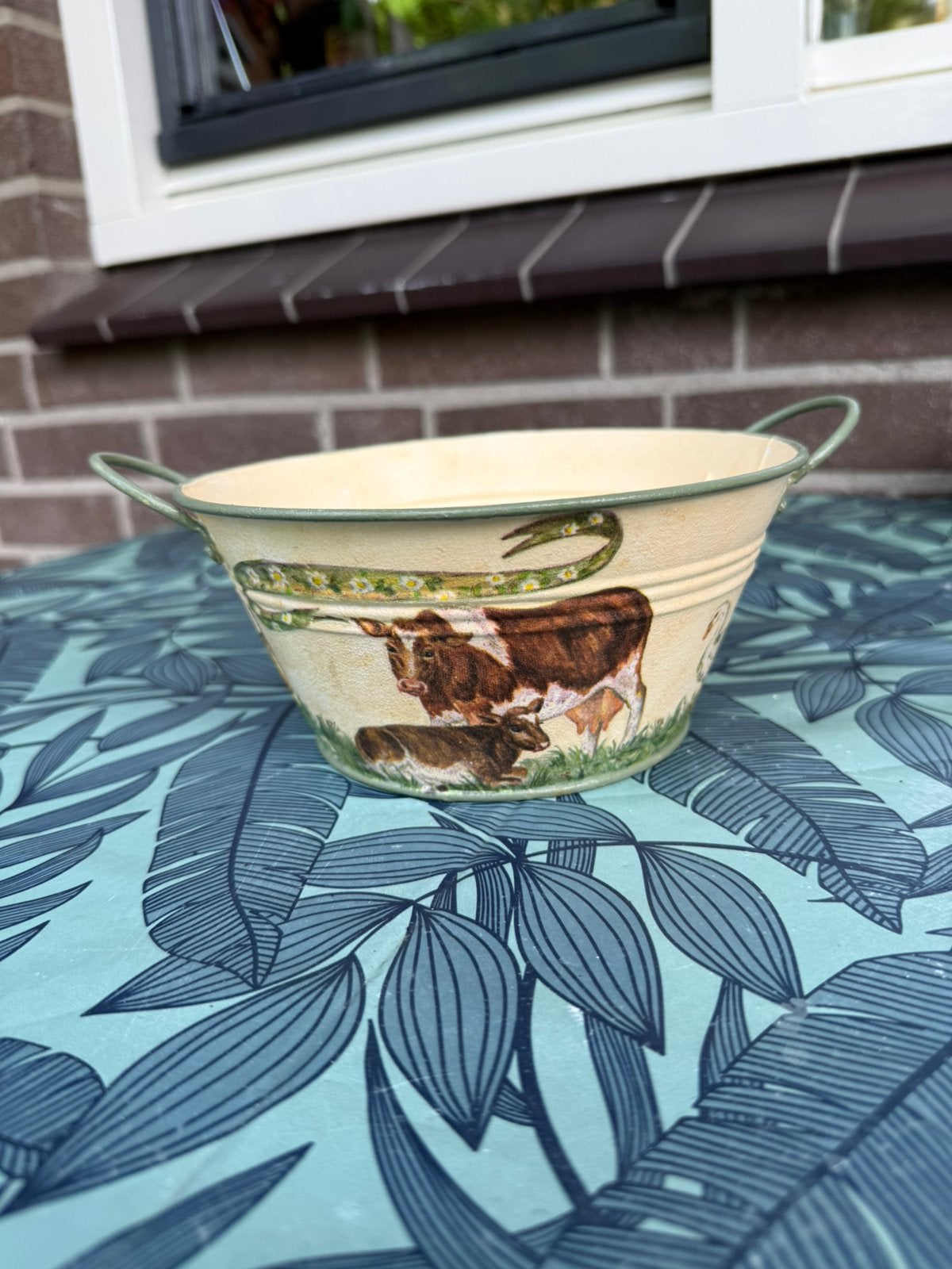 Schaal boerderij, Tuin en Terras, Bloembakken en Plantenbakken, Steen, Minder dan 30 cm, Rond, Ophalen of Verzenden