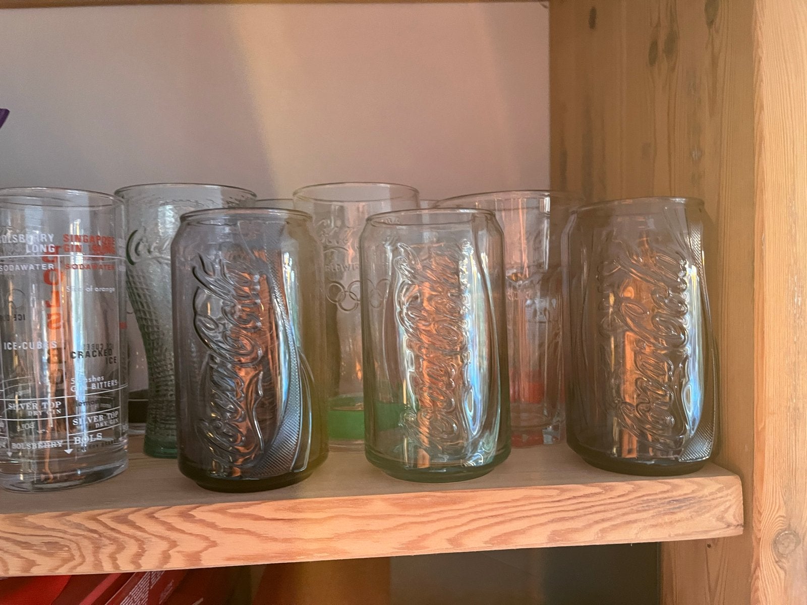 10 Coca-Cola glazen - Diverse modellen, Ophalen, Meerkleurig, Overige merken, Glas