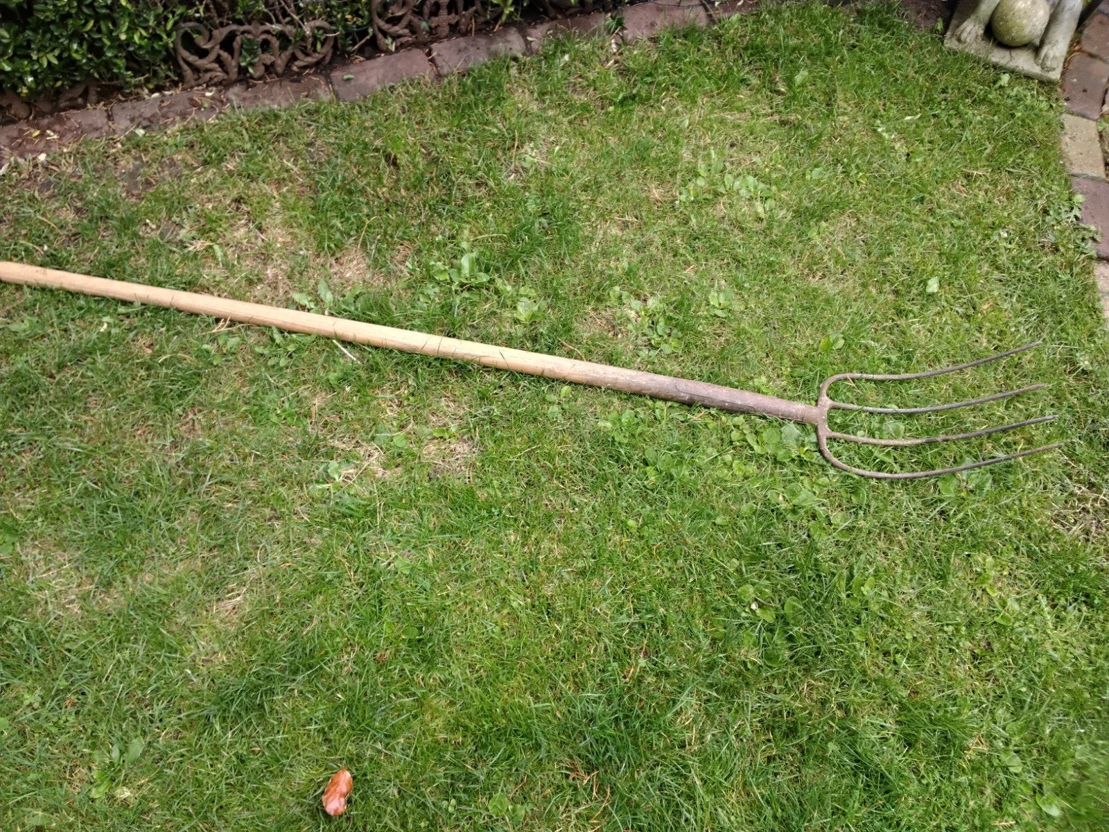 hooivork/riekmet houten steel, Ophalen, Gebruikt, Vork, Onbekend