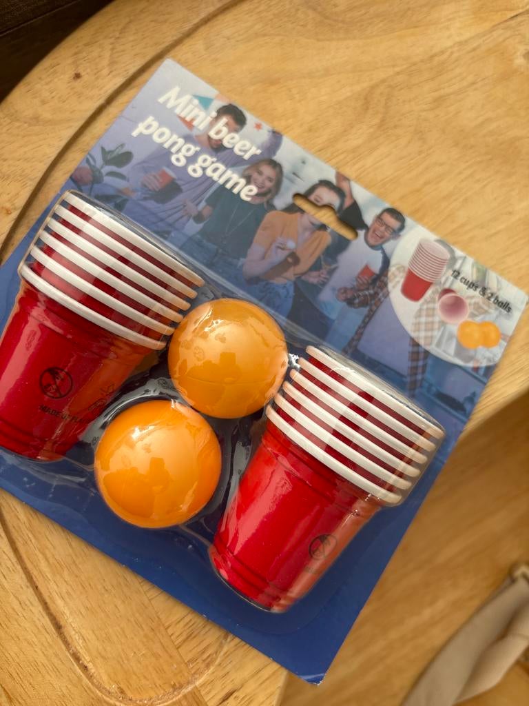 Mini Beer Pong Spel - Compleet met Cups en Ballen, Ophalen of Verzenden, Nieuw
