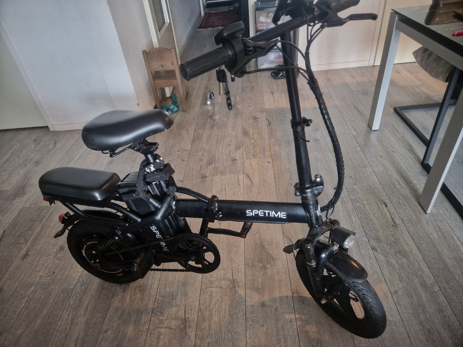 e-bike vouwfiets SPETIME, Fietsen en Brommers, Elektrische fietsen, Gebruikt, Minder dan 47 cm, 30 tot 50 km per accu, Ophalen