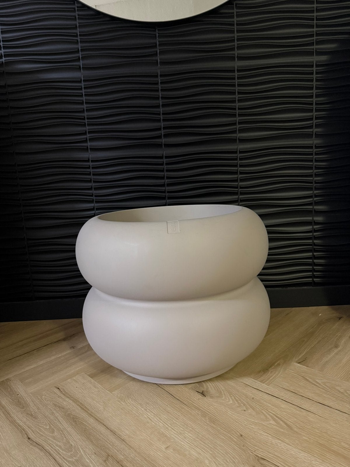 Elho Amber Roll brede variant bloempot plantenpot boompot, Kunststof, Minder dan 60 cm, Rond, Nieuw
