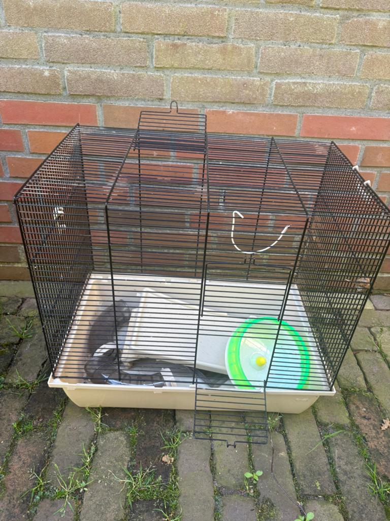 Hamsterkooi, Dieren en Toebehoren, Knaagdieren en Konijnen | Hokken en Kooien, Kooi, Minder dan 75 cm, Zo goed als nieuw, Ophalen