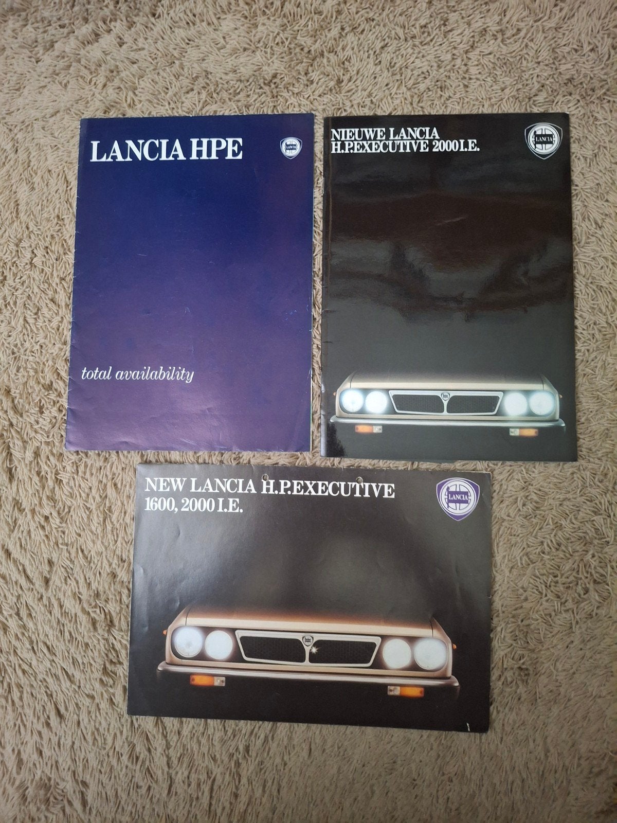 3x autofolder Lancia HPE, Verzenden, Zo goed als nieuw, Overige merken