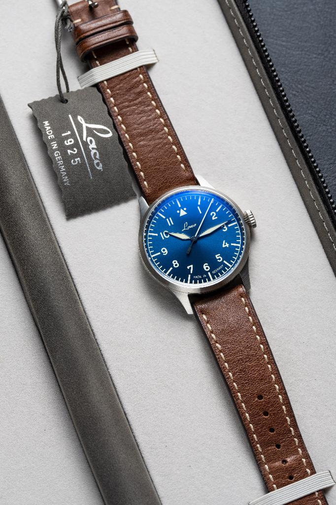 Laco Flieger PRO – Type A, 40mm, Blauw Horloge, Ophalen of Verzenden, Zo goed als nieuw