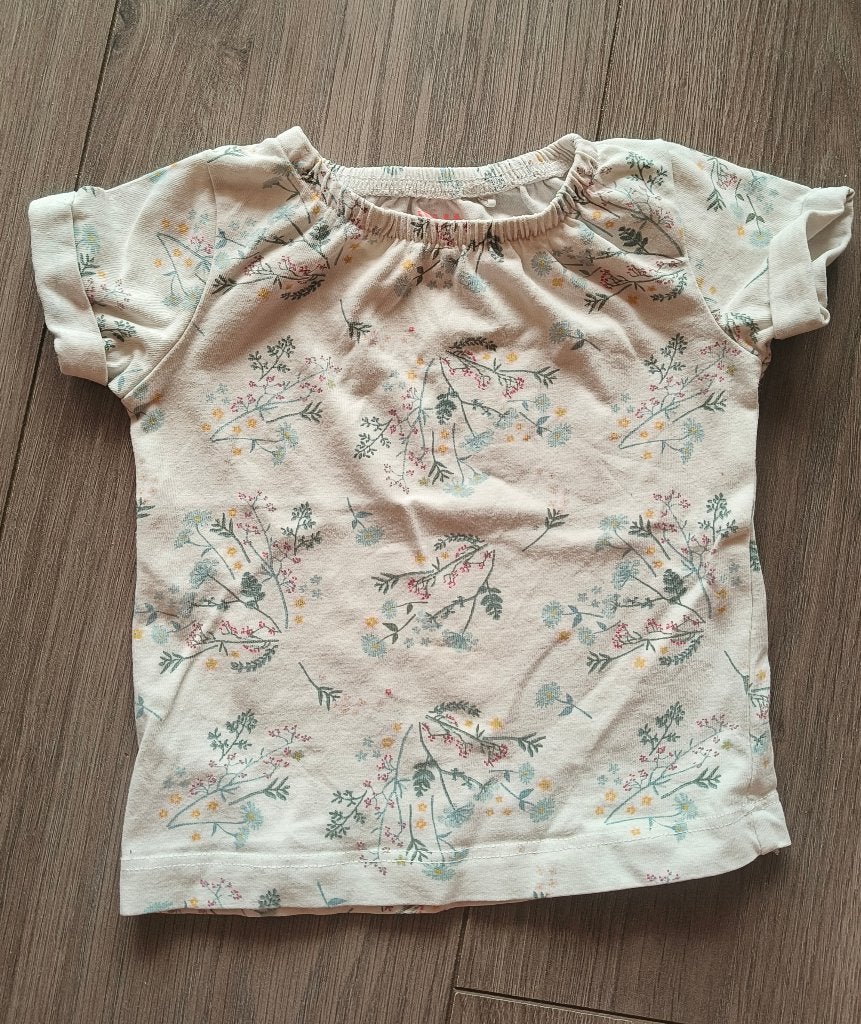 Hema bloemenshirtje maat 62, Kinderen en Baby's, Babykleding | Maat 62, Meisje, Ophalen of Verzenden, Zo goed als nieuw, Hema