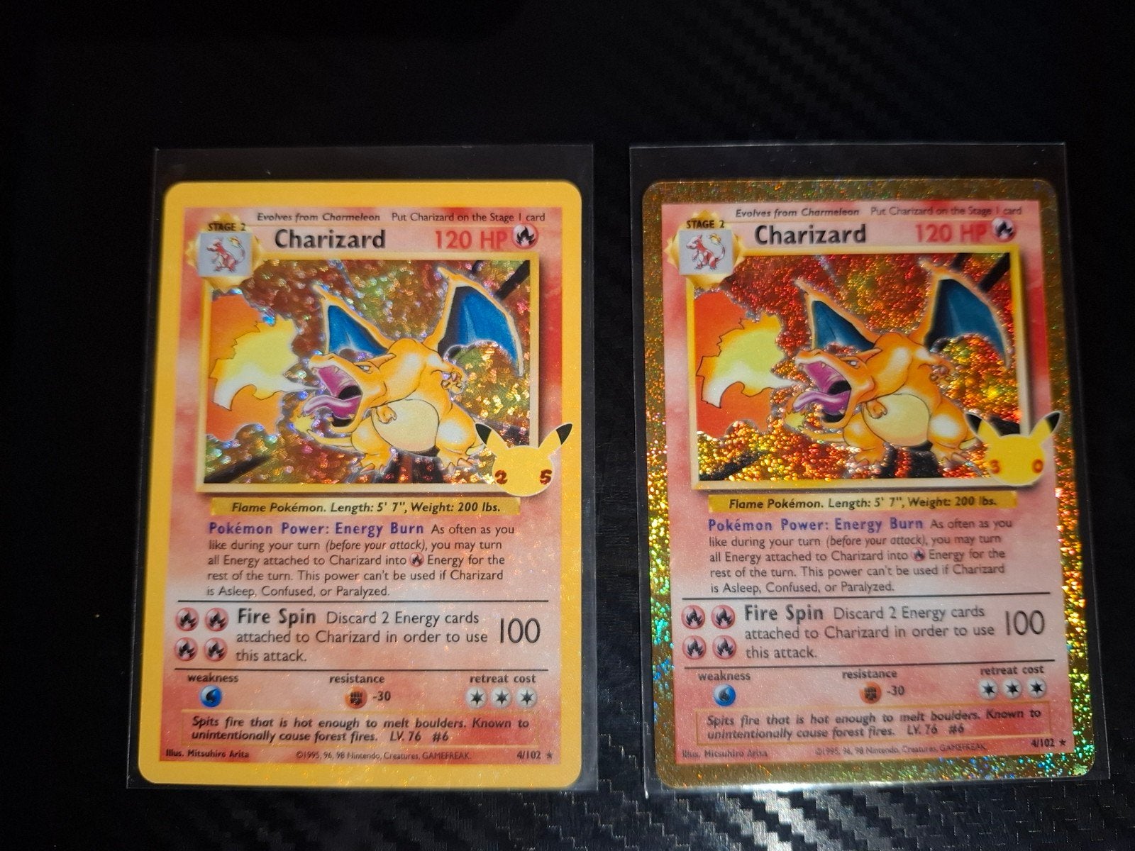 6x Charizard & Umbreon's / Ancient Mew / Mewto, Ophalen of Verzenden, Zo goed als nieuw, Meerdere kaarten, Foil