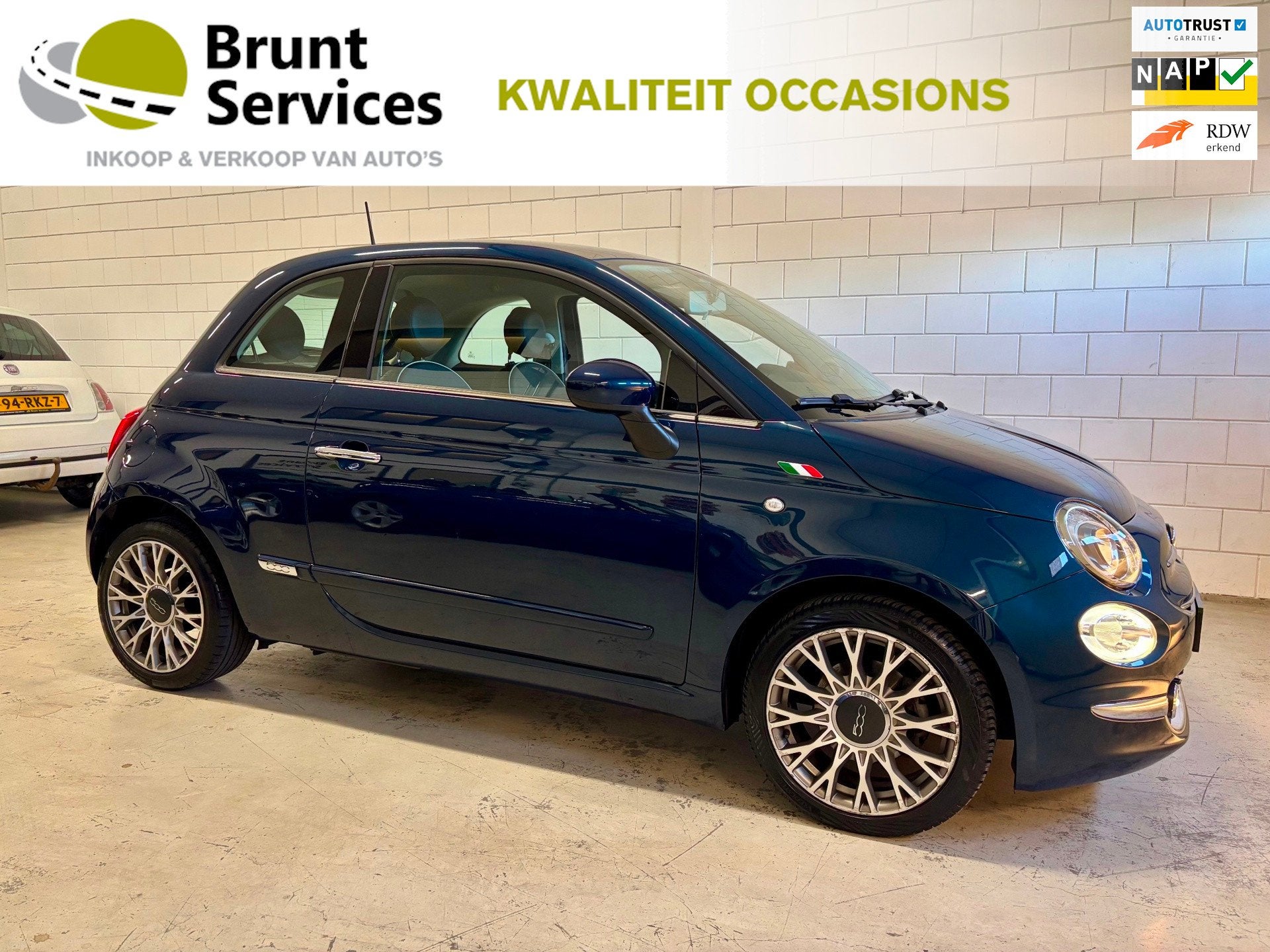 Fiat 500 0.9 TwinAir Turbo Lounge Bj.16|Panodak|Airco|Navi|1, Voorwielaandrijving, Stof, Gebruikt, Start-stop-systeem