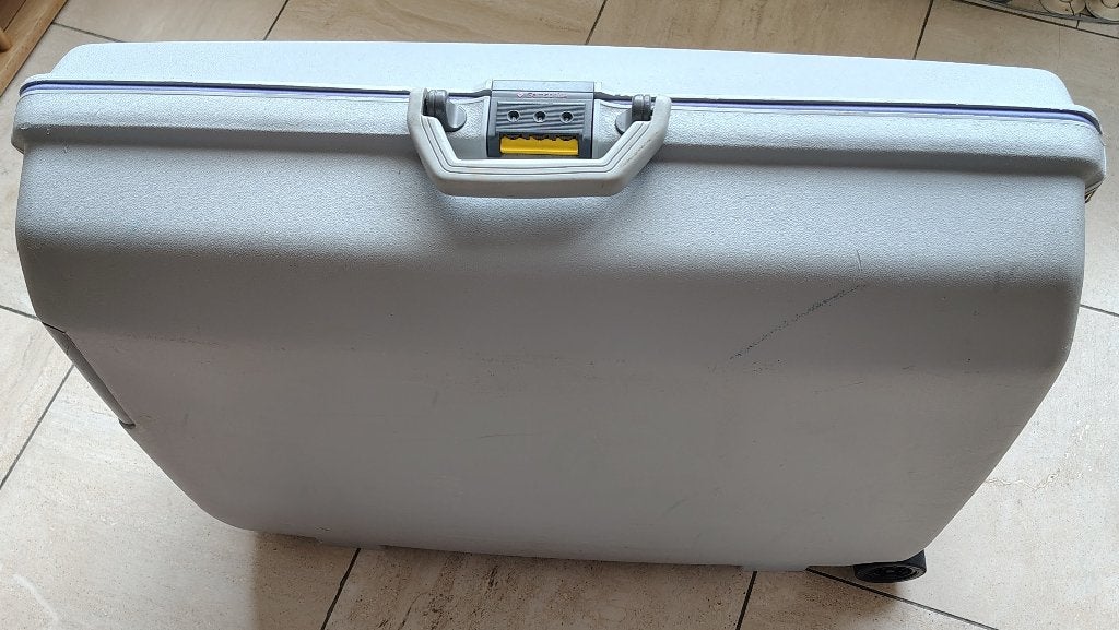Samsonite Oyster hardsch. koffer 70cm licht grijs 22,50euro, Gebruikt, Hard kunststof, Slot, Ophalen of Verzenden