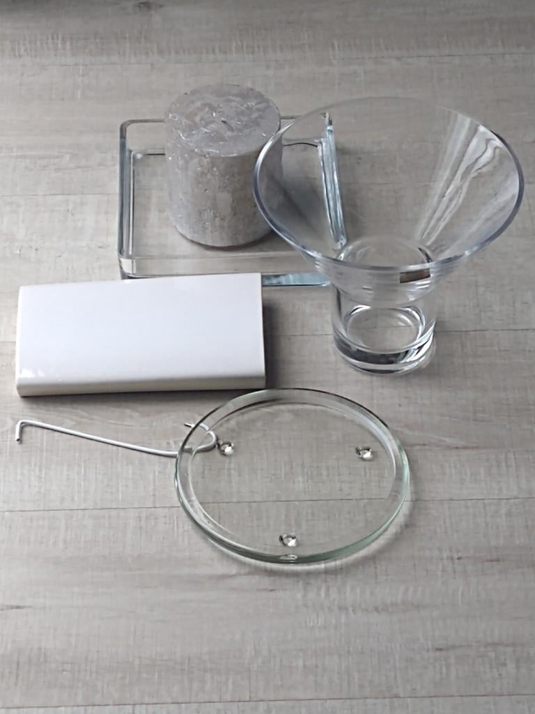 Woonaccessoires set diversen, Schaal, Rond, Ophalen of Verzenden, Glas