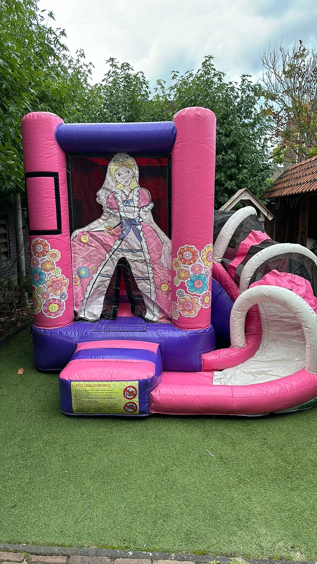 Te huur prinses springkussen, Ophalen, Gebruikt