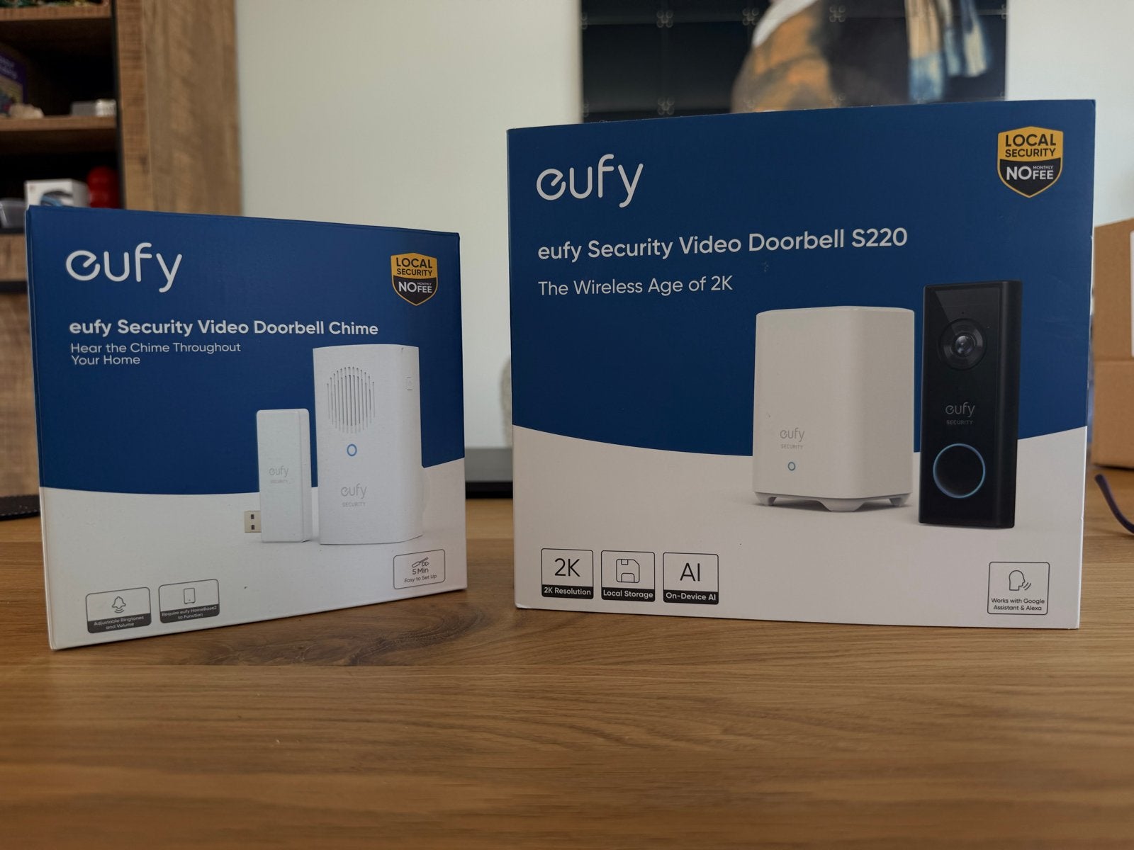 Eufy Security Video Deurbel S220 met HomeBase 2 en Chime, Beweging, Ophalen of Verzenden, Zo goed als nieuw, Compleet systeem