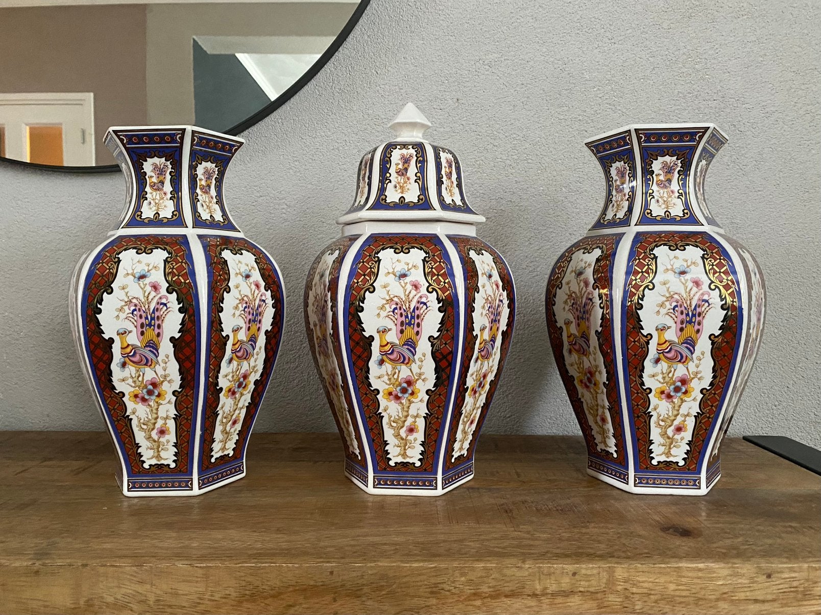 Uniek Vintage Kaststel Bing & Grøndahl/Imari-stijl Italy ‘60, Ophalen of Verzenden
