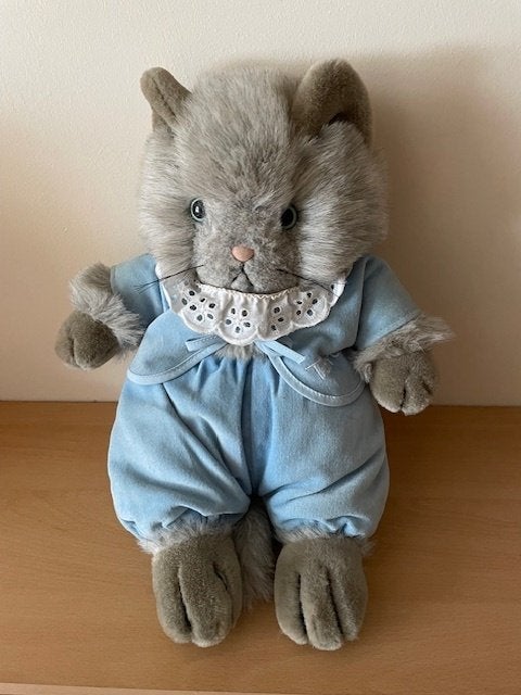 Beatrix Potter Knuffel Pluche Tom Kitten Poes Kat Eden, Gebruikt, Overige merken, Overige karakters, Met kleding of accessoire