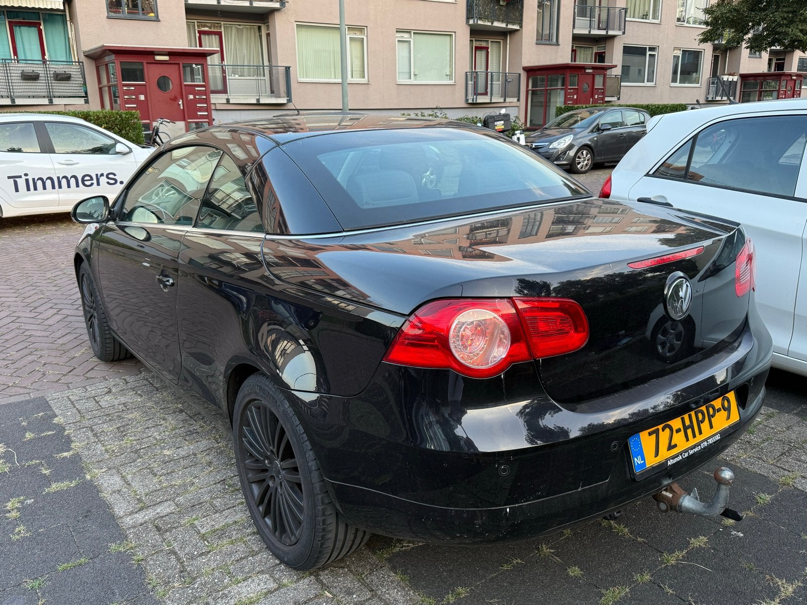Volkswagen Eos 1.6 16V FSI 2007 Zwart, 4 cilinders, Cabriolet, 4 stoelen, Zwart