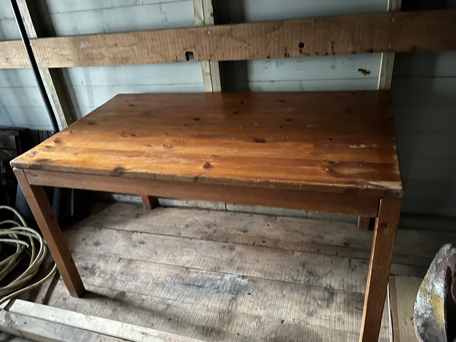 Grote houten tafel 1.35cm x 80cm, Huis en Inrichting, Tafels | Eettafels, Ophalen, Gebruikt, 100 tot 150 cm, 50 tot 100 cm