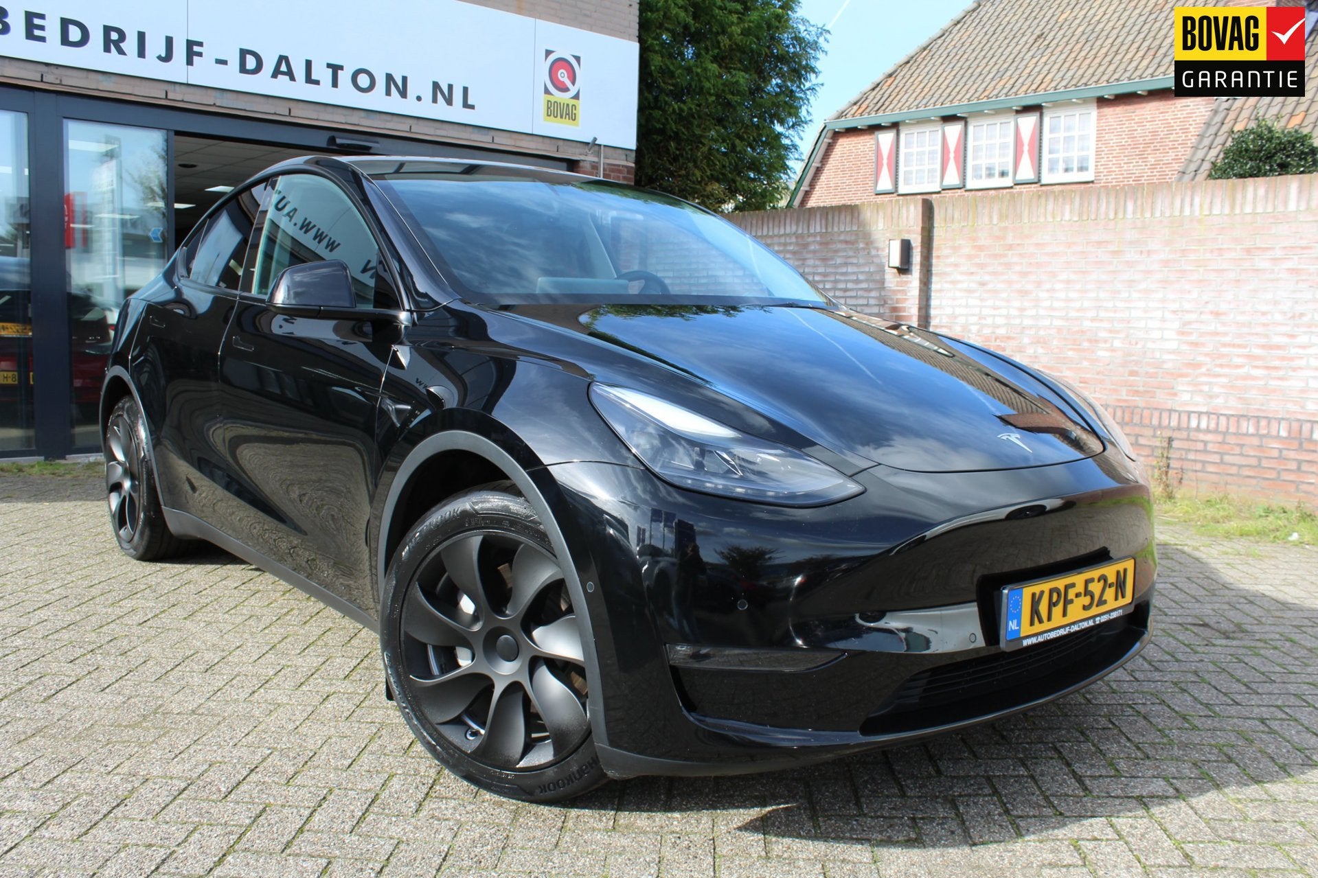 Tesla Model Y Long Range AWD 75 kWh SOH 90,2 / PANODAK / 1e, Auto's, Gebruikt, Zwart, Overige brandstoffen, Zwart