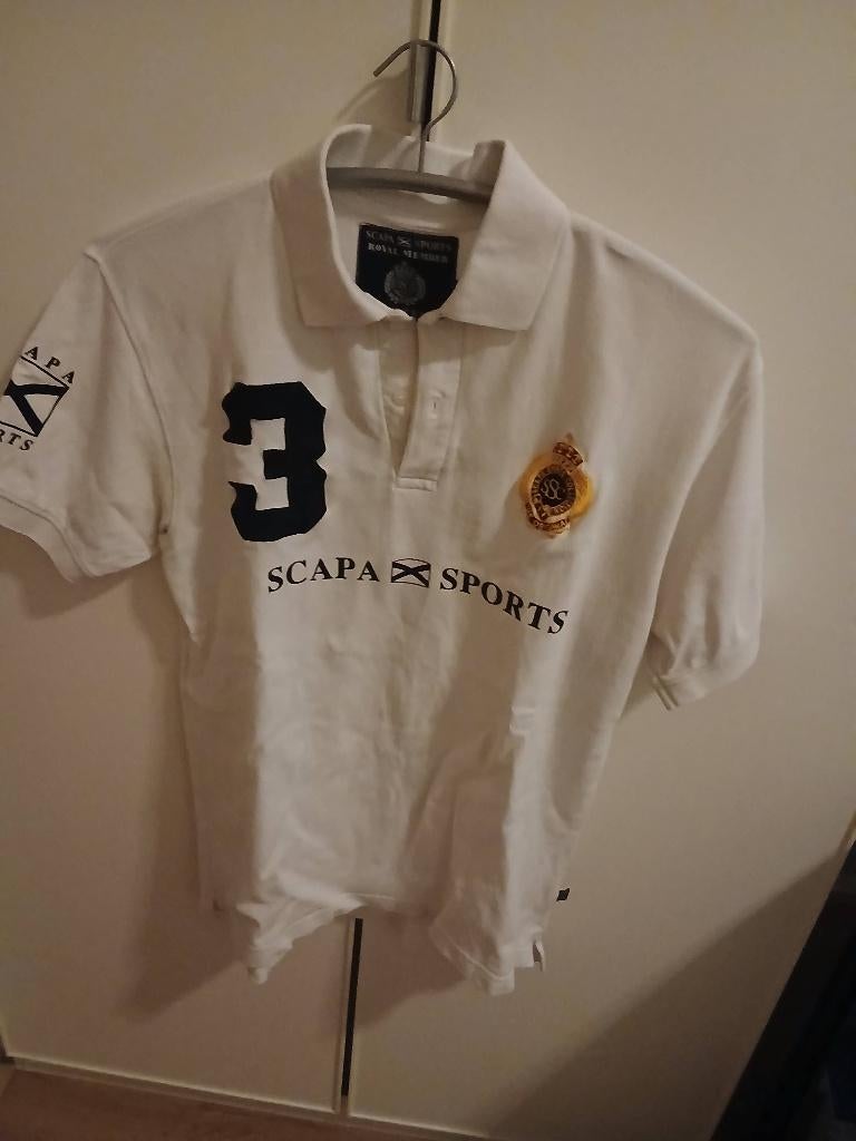 Scapa sport polo wit, Onbekend, Maat 48/50 (M), Wit, Ophalen of Verzenden