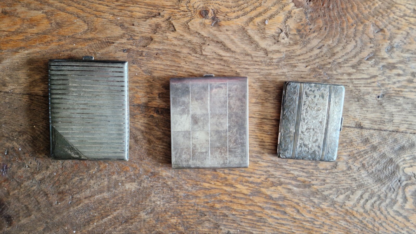 Set van 3 Vintage Sigarettendoosjes - Diverse Ontwerpen, Ophalen of Verzenden, Gebruikt, Tabaksdoos of Verpakking