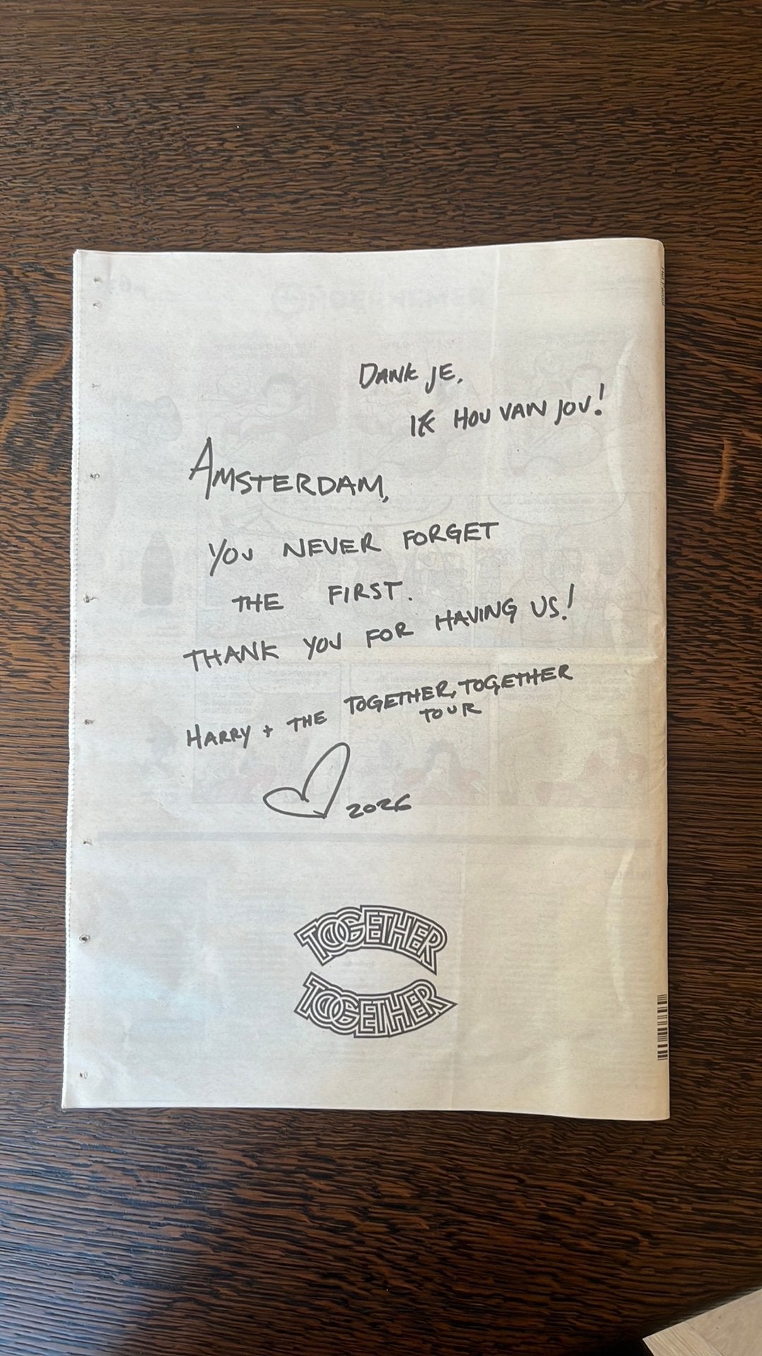 Harry Styles parool, Boeken, Catalogussen en Folders, Ophalen of Verzenden, Zo goed als nieuw