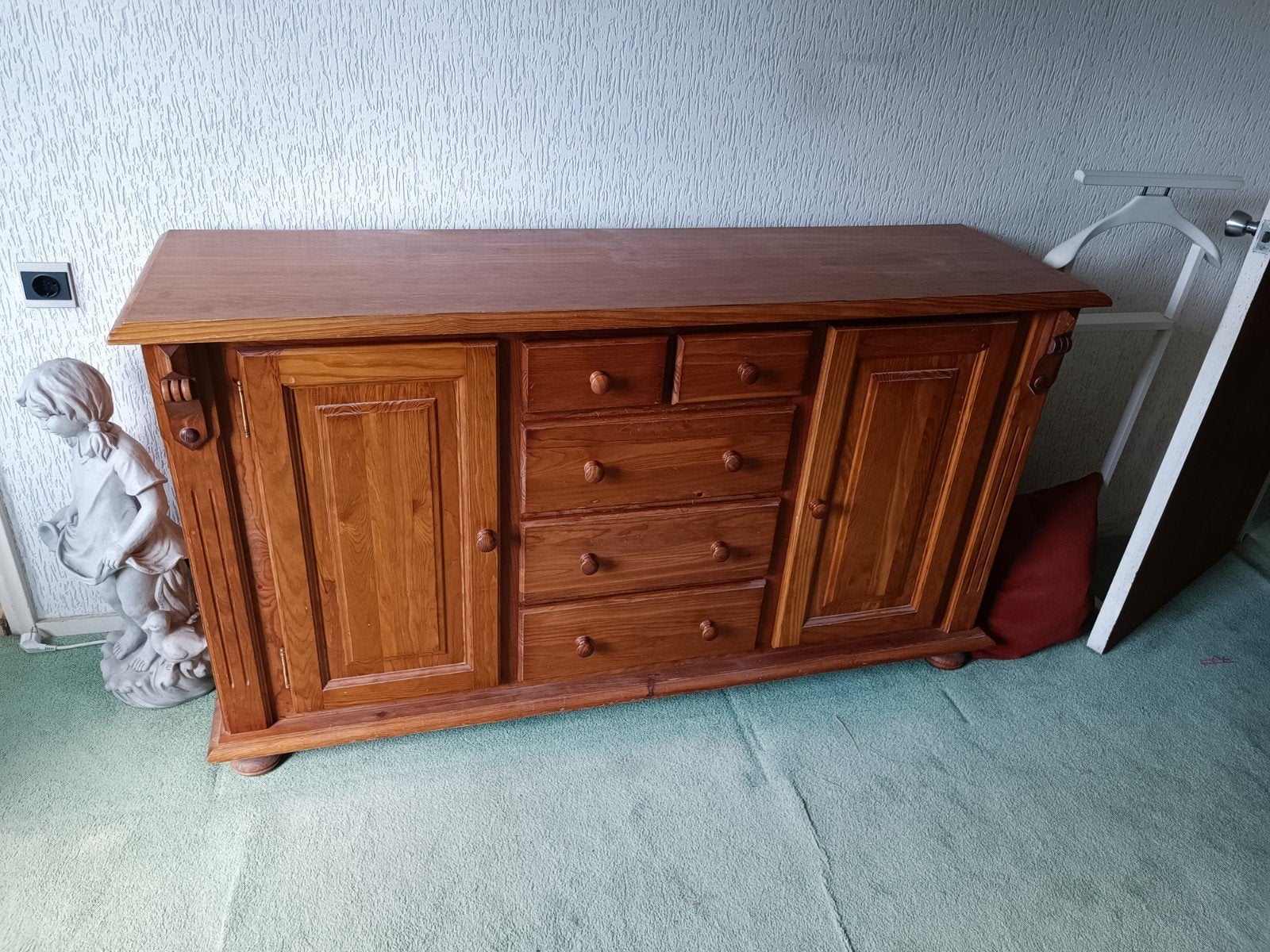 Grenen dressoir in goede staat, Ophalen, Gebruikt, 150 tot 200 cm, Eikenhout