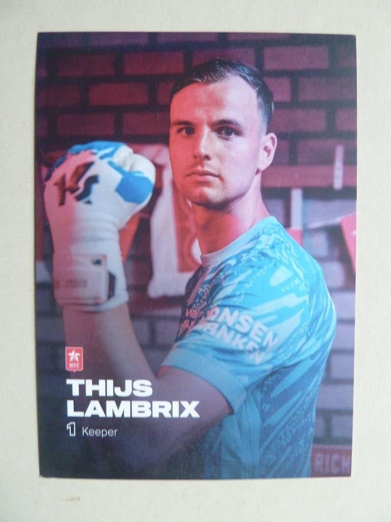 Spelerskaart. Thijs.Lambrix   MVV.   2024/2025, Verzamelen, Sportartikelen en Voetbal, Ophalen of Verzenden, Zo goed als nieuw