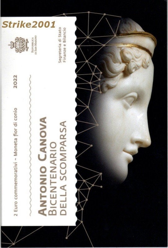 De Speciale 2 Euro munt SAN MARINO 2022 "Antonio Canova"., Ophalen of Verzenden, San Marino, 2 euro