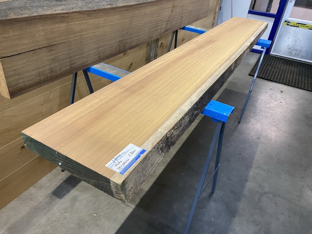 Iroko boomstamblad houten wandplank / badkamerplank, Nieuw, Plank